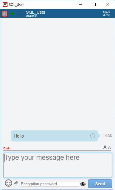 test message sent