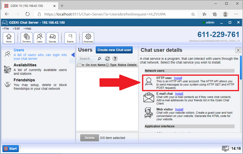 create http user