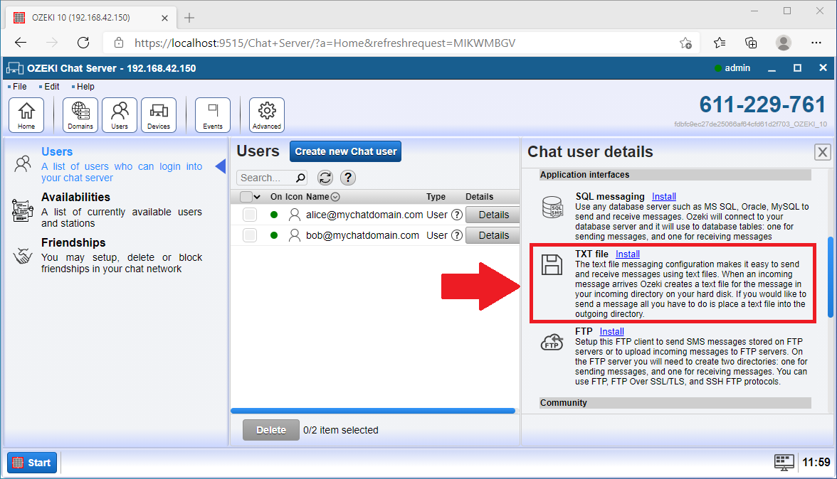 install txt file