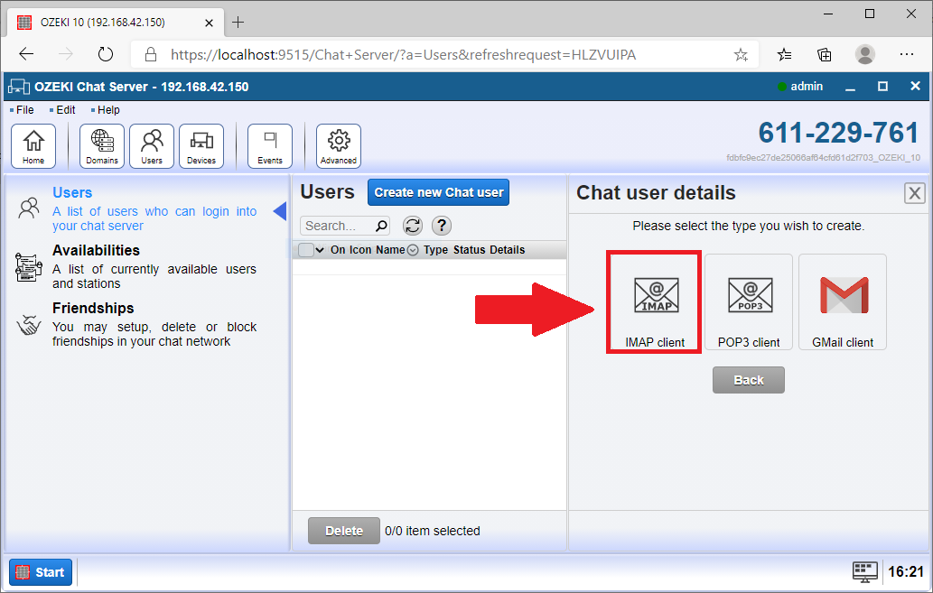 add imap client